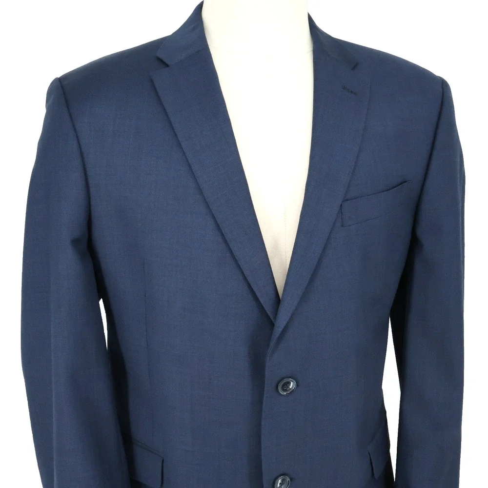 Tommy Hilfiger Sport Coat Mens 44R Blue Wool Jacket Lined Blazer Preppy Career